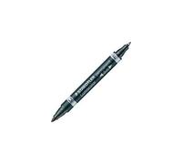 Staedtler Lumocolor Duo 348 - Blister 1 Marqueur Permanent Double Pointe Fine 0,6 Mm Et Pointe Moyenne 1,5 Mm Noir