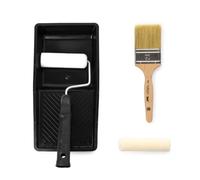 PENNELLIFICIO 2000 | Kit Professionnel pour Vernis à l'eau, solvants, exigeants, avec Rouleau en Velours, Rouleau en épine, poignée pour Rouleau, Pinceau et bac en Plastique, fabriqué en Italie