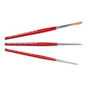 PENNELLIFICIO 2000 | Lot de 3 pinceaux Beaux-Arts, pinceaux en Poils de bœuf, Extra Ronds, idéal pour Les peintures à l'huile, Usage Professionnel