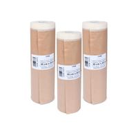 PENNELLIFICIO 2000 | Lot de 3 rouleaux en papier avec ruban adhésif pour masquage, protection murale, plinthe, meubles, dimensions 30 cm x 20 m - Fabriqué en Italie