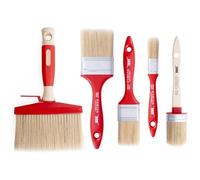 PENNELLIFICIO 2000 | Lot de 5 pinceaux pour Peinture, Bricolage, pinceaux, plafonds, Pinceau ovalino, kit de Peinture, Usage général et Petit Travail - Fabriqué en Italie