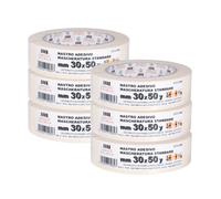 PENNELLIFICIO 2000 Lot de 6 rubans en papier pour masquage et peintres, élimination sans résidu, anti-taches, dimensions 30 mm x 45 m - Fabriqué en Italie