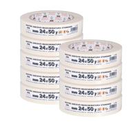 PENNELLIFICIO 2000 Lot de 9 rubans en papier pour masquage et peintres, élimination sans résidus, anti-taches, dimensions 24 mm x 45 m - Fabriqué en Italie