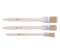 PENNELLIFICIO 2000 | Set de 3 Pinceaux Professionnels pour Radiateurs, avec Manche en Bois pour la Peinture de Radiateurs, Profilés et Angles, Dimensions de la Virole 3, 4, 5 cm