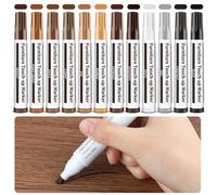 Penriter 12 pièces Marqueurs de Réparation pour Meubles en Bois | Kit Réparation de Meubles Stylo Retouche Peinture pour taches, rayures, sols, tables, bureaux, facile à appliquer