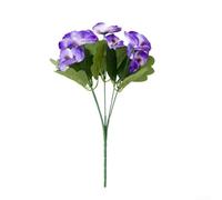 Pensées artificielles réalistes en soie, 32 cm, légères pour décoration intérieure et extérieure à la maison, hôtel et centre commercial (violet)