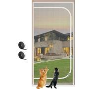 PENSERAR Moustiquaire De Porte À Fermeture Éclair 150 × 220 Cm Écran Anti-Rayures for Animaux De Compagnie avec Bande(150x220cm)