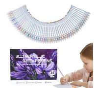 Penses acryliques 3D, stylos gel acrylique 3D | Penses de peinture en gel acrylique de 1,0 mm - 36 couleurs, fournitures d'art d'encre à séchage rapide pour dessin, travaux manuels d'album de rec