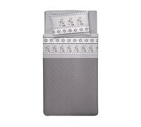 PENSIERI DELICATI Parure de lit Simple, Flanelle 100% Coton Chaud et Doux, Parure de lit 1 Place 90 x 200 cm, avec Drap Plat, Dessus et 1 taie d'oreiller, fabriquée en Italie, Motif Renne Gris