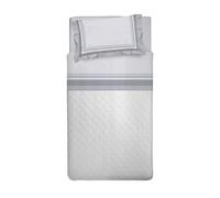 PENSIERI DELICATI Parure de lit Simple, Flanelle 100% Coton Chaud et Doux, Parure de lit 1 Place 90 x 200 cm, avec Drap Plat, Dessus et 1 taie d'oreiller, fabriquée en Italie, 30101 Dublin Gris