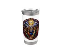 Pentecôte Saint-Esprit Colombe Apôtres Cathédrale Art mosaïque Gobelet isotherme en acier inoxydable double paroi
