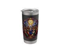 Pentecôte Saint-Esprit Colombe Apôtres Cathédrale Art mosaïque Gobelet isotherme en acier inoxydable double paroi