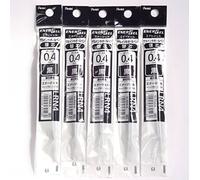 Pentel 0,4 mm Noir recharge d'encre (Xlrn4-a), pour stylo à bille EnerGel Retract (Bln74-a), × Lot de 5/Total 5 pcs (japan import) [Komainu-dou Emballage d'origine]