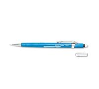 Porte-mine pentel p200 0.7mm embout et agrafe métalliques canon fixe longueur 4 mm gomme rechargeable corps bleu