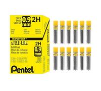 Pentel 50-2B9 12 Etuis de 15 Mines pour porte-mines 0,9 mm 2B