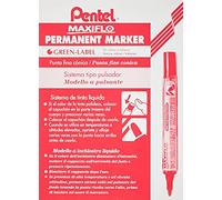 Pentel Lot de 3 marqueurs permanent MAXIFLO NLF50, rouge