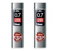 Pentel Ain Stein Lot de 2 mines de recharge mécanique 0,7 mm 2B