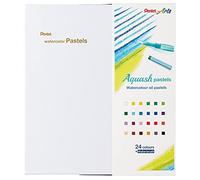 Pentel Aquash Lot de 24 pastels à l'huile aquarelle Couleurs assorties + pinceau