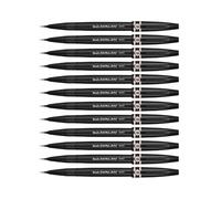 Pentel Arts Brush Sign Pen Artist SESF30C-EX, Lot de 12 Feutres pinceaux Pointe souple extra-fine, Marron