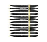 Pentel Arts Brush Sign Pen Artist SESF30C-GX, Lot de 12 Feutres pinceaux Pointe souple extra-fine, Jaune