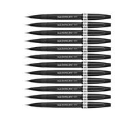 Pentel Arts Brush Sign Pen Artist SESF30C-NX, Lot de 12 Feutres pinceaux Pointe souple extra-fine, Gris