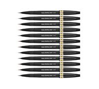 Pentel Arts Brush Sign Pen Artist SESF30C-YX, Lot de 12 Feutres pinceaux Pointe souple extra-fine, Ocre