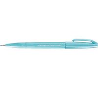 Pentel Arts Brush Sign Pen SES15C-S2X, Feutre pinceau, Bleu pastel, Lot de 10