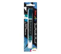 Pentel Arts Dual Metallic Brush XGFH Feutre pinceau encre gel métallisée irisée, pointe nylon, traits fins à larges, 2 effets de couleur vert + bleu métallique