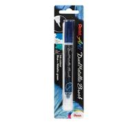 Pentel Arts Dual Metallic Brush XGFH Feutre pinceau encre gel métallisée irisée, pointe nylon, traits fins à larges, 2 effets de couleur bleu + vert métallique