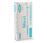Pentel Arts Slicci 0.25 mm Extra Fine Gel Pen, Baby Blue Ink, Box of 12 (BG202-S2)