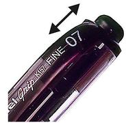 Pentel Bl107/14-A Hybrid Gel Grip Lot De 12 Stylos Roller Rétractables Noir Pointe 0,7 Mm Trait 0,35 Mm