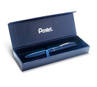 Pentel BL2007 EnerGel Roller gel haut de gamme rétractable pointe 0,7 mm corps métal Mat Bleu Nuit - Coffret cadeau