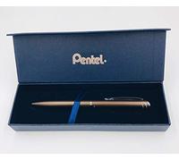 Pentel BL2007 Energel Roller gel haut de gamme rétractable Pointe 0, 7 mm Corps métal Mat Marron - Coffret Cadeau