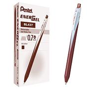 Pentel BL437 Energel Slim roller 0,7 mm Marron 12 pièces