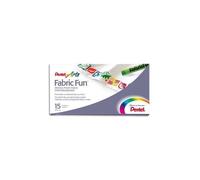 Pentel Boîte De 15 Pastels Tissu Diamètre 8 Mm, Couleurs Assorties