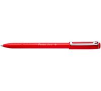 Pentel BX460-B iZee Lot de 12 stylos à bille avec capuchon et clip métal Rouge Pointe large 1mm