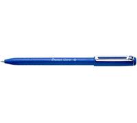 Pentel BX460-C iZee Lot de 12 stylos-bille avec capuchon et clip métal Bleu Pointe large 1mm