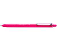 Stylo-bille pentel izee retractable ecriture moyenne pointe 1mm encre faible viscosite rechargeable rose