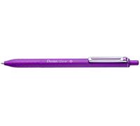 Stylo-bille pentel izee retractable ecriture moyenne pointe 1mm encre faible viscosite rechargeable violet