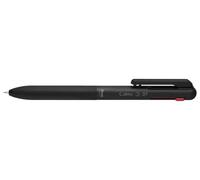 Pentel BXAC37A Calme Stylo à bille 3 couleurs, avec bruit de clic atténué, rechargeable, épaisseur de trait 0,35 mm, noir/rouge/bleu, 1 pièce
