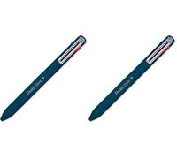 Pentel BXC470-DC Stylo à bille iZee, 4 couleurs, couleurs au choix (noir/rouge/bleu/vert) via des poussoirs latéraux en couleur de l'encre, épaisseur de trait de 0,5 mm, rechargeable, 1 pièce