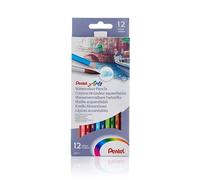 Pentel CB9-12U Boîte de 12 crayons de couleur aquarellables
