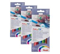 Pentel CB9 étui de 12 crayons de couleur aquarellables (Lot de 3)