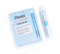 Pentel Clic Eraser ZE81 Stylo gomme rectangulaire rechargeable, Corps bleu ciel transparent, Lot de 12
