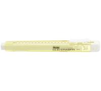 Pentel Clic Eraser ZE81 Stylo gomme rectangulaire rechargeable, Corps jaune transparent, Lot de 12