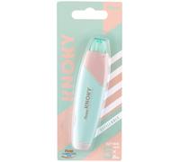Pentel Ruban correcteur rétractable KNOKY, 5 mm x 6 m, rechargeable, bouton-poussoir, vert