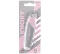 Pentel Correction tape Knoky XZTT805N-WY Ruban correcteur rétractable par bouton poussoir et rechargeable, bande 5 mm x 6 m, corps pastel gris + rose
