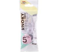 Pentel Correction tape Knoky XZTTR805 Recharge pour ruban correcteur XZTT805, bande 5 mm x 6 m (Lot de 5)