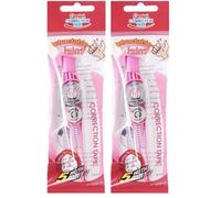 Pentel Correction Tape ZTT605 Ruban correcteur rétractable, bande de 5 mm x 6 m, Corps tranparent et rose (Lot de 2)