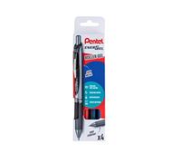 Stylo roller Pentel Energel BL77 écriture moyenne - Pochette de 4 couleurs assorties